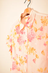 Burberry Vintage Woman Floral Short Sleeve Shirt (M)