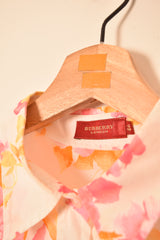 Burberry Vintage Woman Floral Short Sleeve Shirt (M)