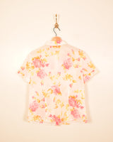 Burberry Vintage Woman Floral Short Sleeve Shirt (M)