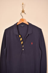 Polo Ralph Lauren Sport Vintage Long Sleeve Woman Polo Shirt (L)