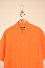 Burberry Vintage Linen Short Sleeve Shirt (XL)
