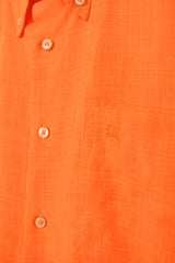 Burberry Vintage Linen Short Sleeve Shirt (XL)