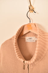 Thomas Burberry Vintage Knitted Zip Sweater (XL)