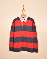 Tommy Hilfiger Vintage Long Sleeve Polo Shirt (L)