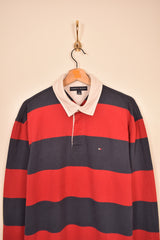 Tommy Hilfiger Vintage Long Sleeve Polo Shirt (L)