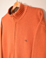 Thomas Burberry Vintage Knitted Zip Sweater (XL)