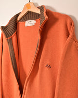 Thomas Burberry Vintage Knitted Zip Sweater (XL)