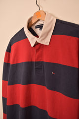 Tommy Hilfiger Vintage Long Sleeve Polo Shirt (L)