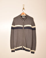 Thomas Burberry Vintage Zip Knitted Sweater (L)