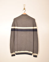 Thomas Burberry Vintage Zip Knitted Sweater (L)