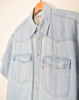 Levi's Vintage Denim Short Sleeve Shirt (L)